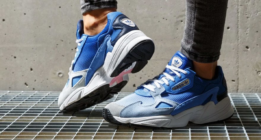 adidas falcon niebieskie