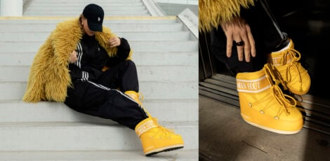 stylizacje z Moon Boots